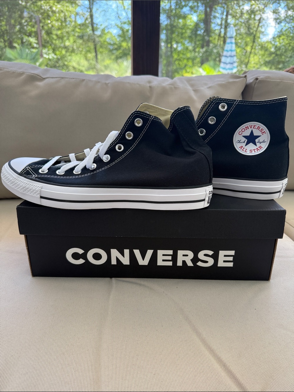 Never been worn Converse Black and White Chuck Taylor All Star High Tops - Picture 2 of 9
